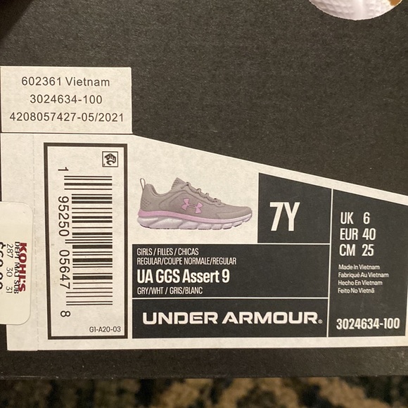 NEW Under Armour 7Y UA GGS Assert 9 - Picture 6 of 6